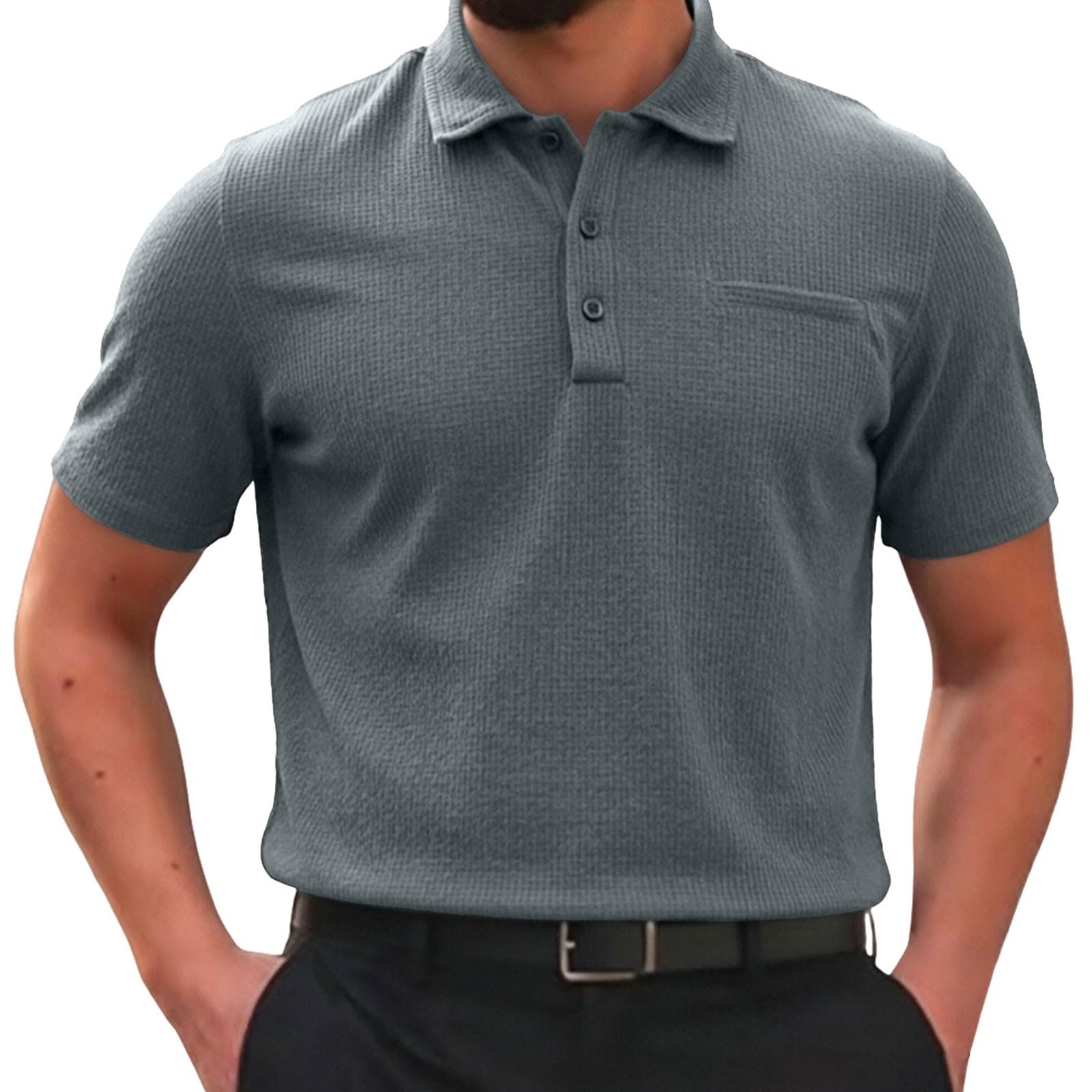 Polo Manga Corta Hombre, Antisudor Verano Poliester Polo Manga Corta, Moda Golf