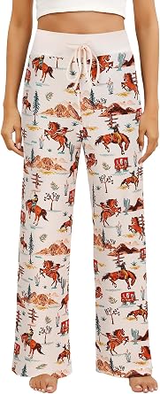 Vackutliv Womens Pajama Pants Sleepwear Lounge Bottoms with Soft Drawstring Elastic Waist Pjs