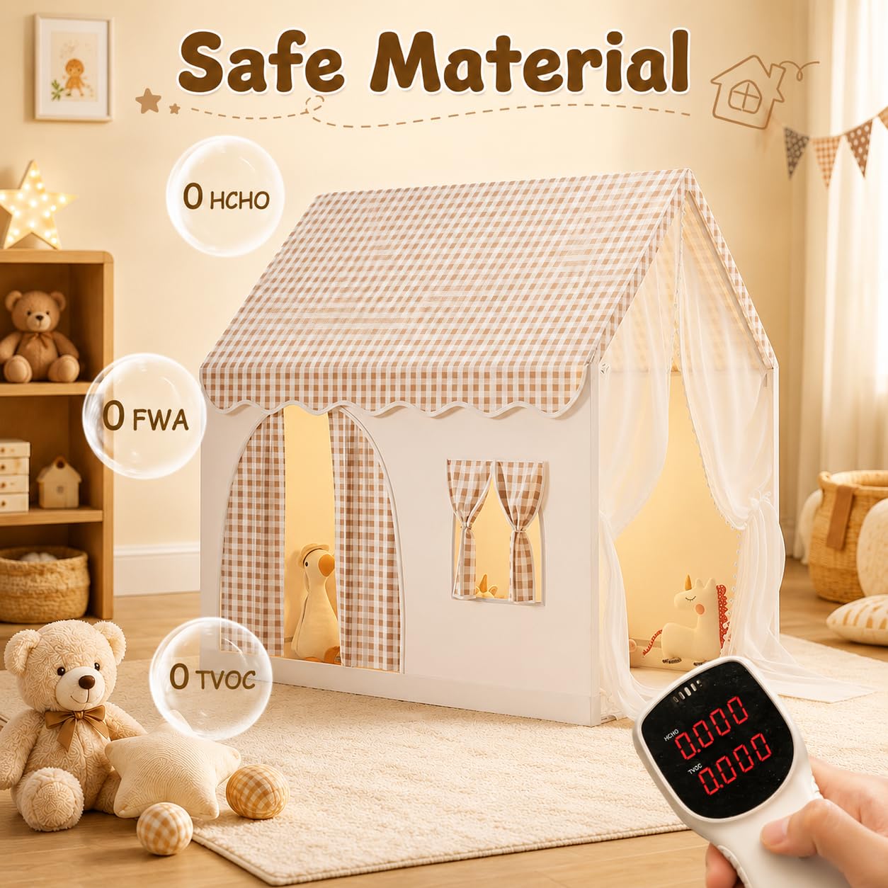 Tente de Jeu Enfants, Tente Enfant Interieur, Maison de Tente de Jeu, Tente Enfant Cabane, Grande Princesse Maison de Jouets avec fenêtres pour garçons et Filles