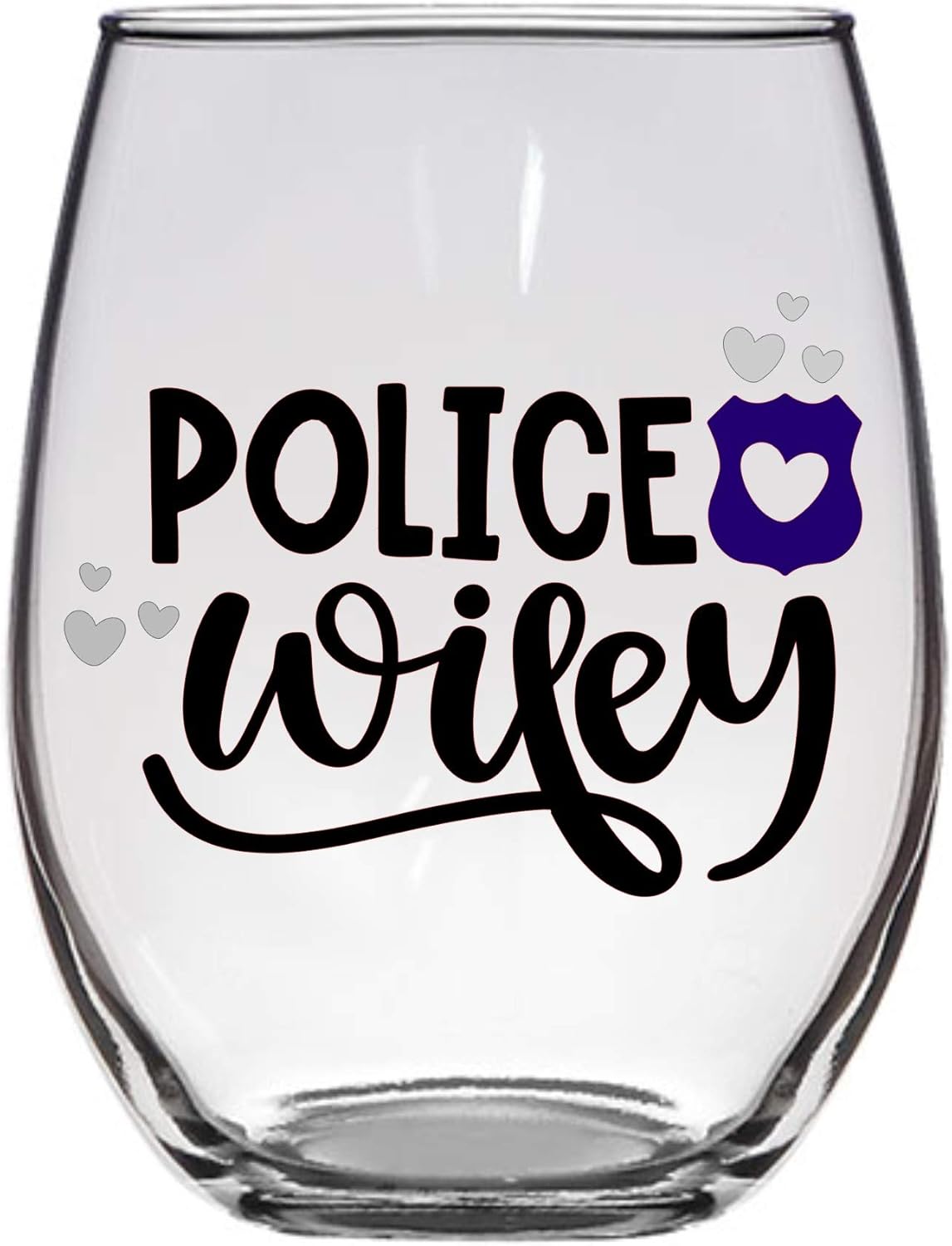 Police Wifey Wine Glass, 21 Oz, Police Wife, Back the Blue, Law Enforcement wine glass