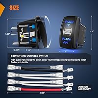 Vista 2 de Nilight 90005B Interruptor Basculante Láser Momentáneo de 7 Pines para Cabrestante en Kit de Arnés de Cableado para Cabrestante 20A/12V 10A/24V