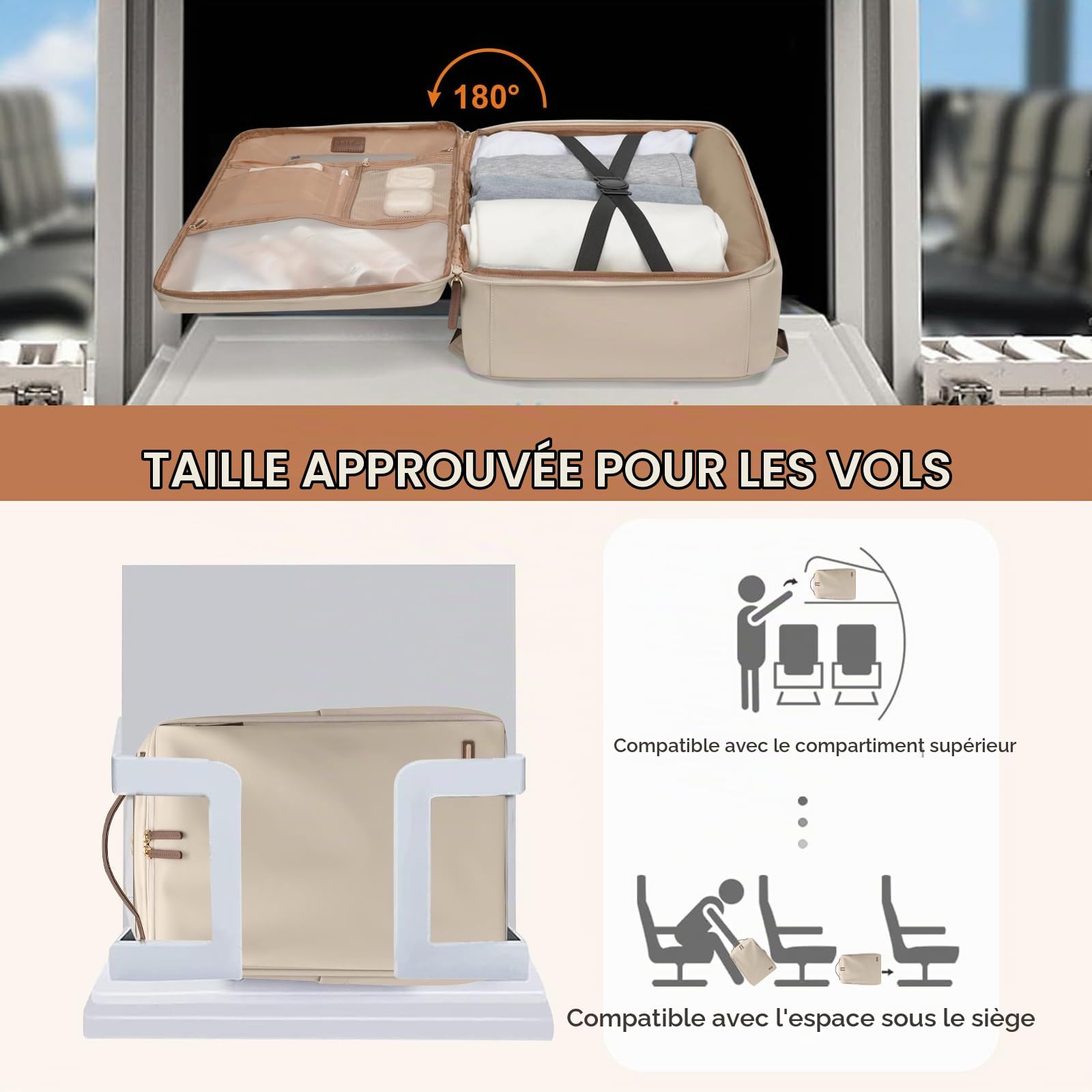 GOLF SUPAGS Sac à Dos élégant Pour Ordinateur Portable Pour Femme, Approuvé Par Les Compagnies Aériennes, Voyage, Travail, école, Sac à Dos Décontracté Pour Ordinateur Portable de 17,3 Pouces