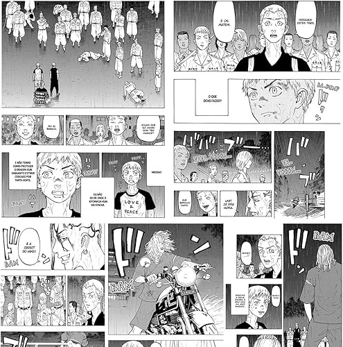 Papel de Parede Adesivo Autocolante Anime Mangá Decoração Quarto Tokyo Revengers 1.50 Metros