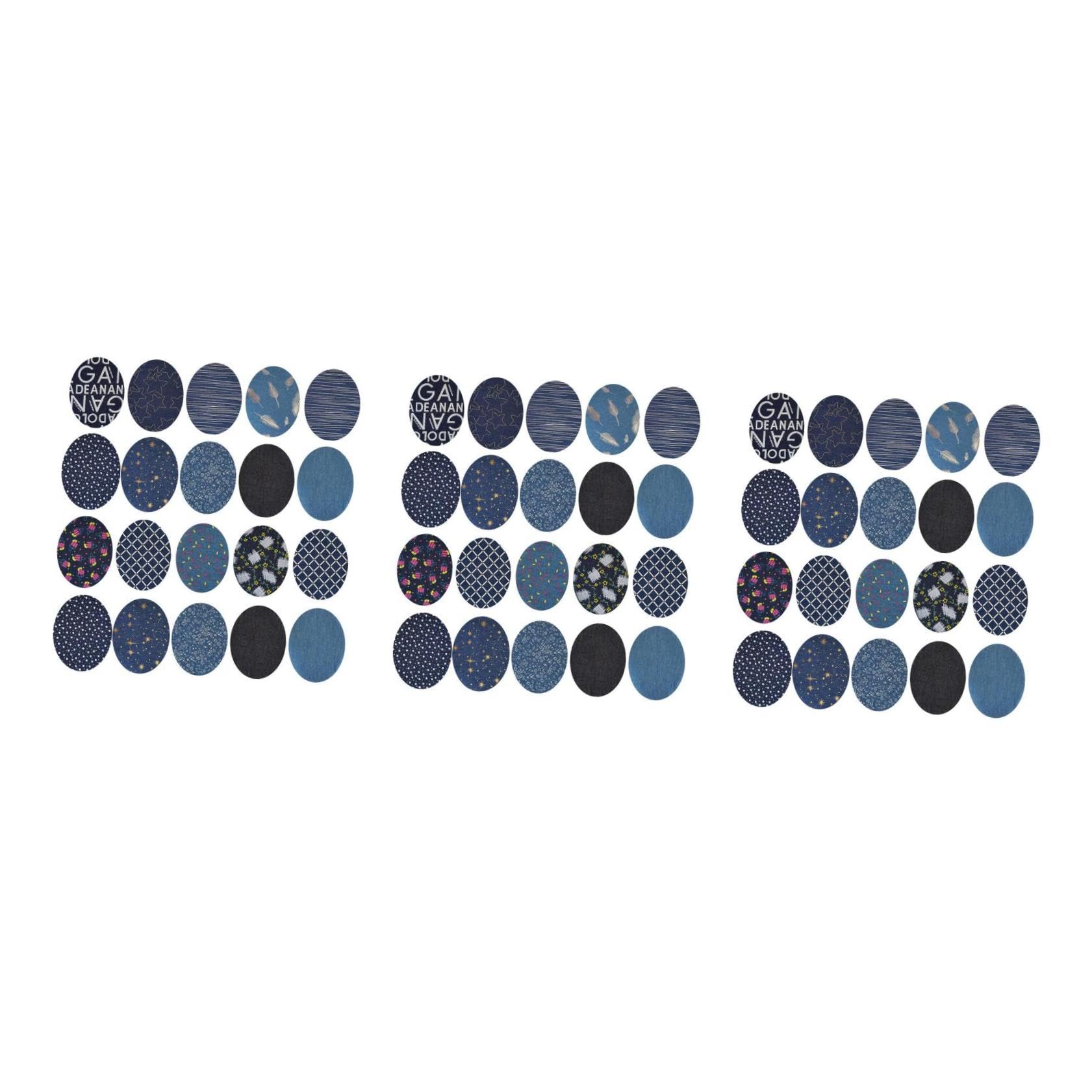 Gadpiparty 3 Sätze Jeans Patches Gedruckte Denim Aufnäher Für Diy Reparaturen Und Dekoration Zufällige Farben Stoffflicken Zum Aufbügeln Für Kleidung Taschen Und 20 Stück * 3