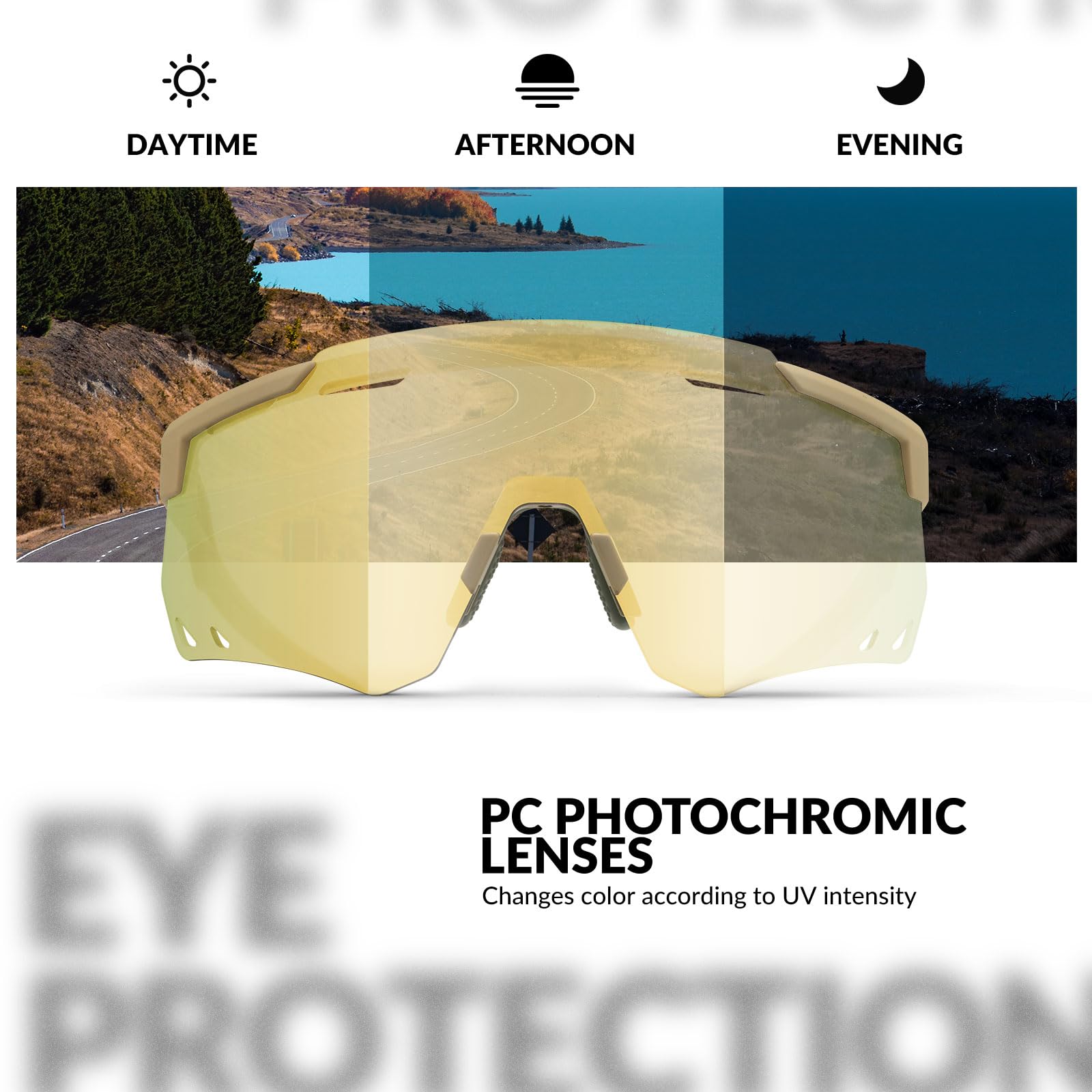 ROCKBROS Photochromic Sports Sunglasses Cycling Glasses for Men Women UV400 Protection TR90 Frame Fashion Windproof Eyewear - Image 2