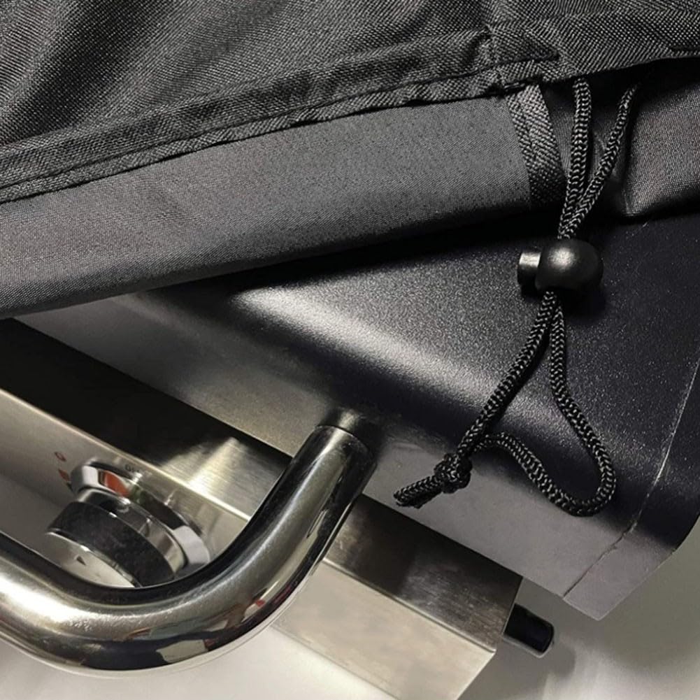 Copertura per barbecue resistente e impermeabile, 57 x 48 x 23 cm, in tessuto di bue 420D, con coulisse regolabile, adatta a griglie da 56 cm, protezione esterna resistente alle intemperie