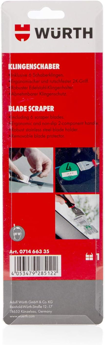 Würth 071466335 Window Scraper with Handle
