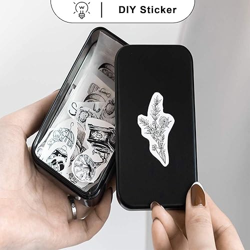 Miniatura 6 de Phomemo Papel blanco para M02 M02 Pro M02S M03, original, adhesivo, papel de impresora térmica, papel adhesivo brillante, para impresora de