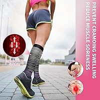 Vista 74 de Sooverki - Calcetines de compresión de cobre para circulación, para mujeres y hombres, 6 pares, para correr, atletismo, medicina, enfermería, viajes