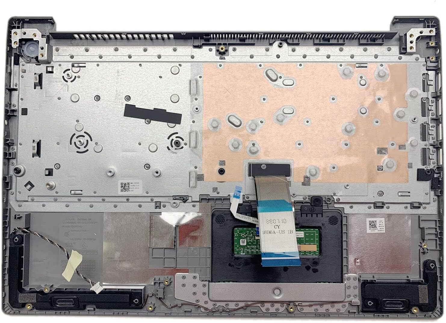 Replacement Laptop Upper Case Palmrest Non-Backlit Keyboard Touchpad Assembly Part for Lenovo IdeaPad 3 15IIL05 5ADA05 15IML05 5CB1D03689 Silver