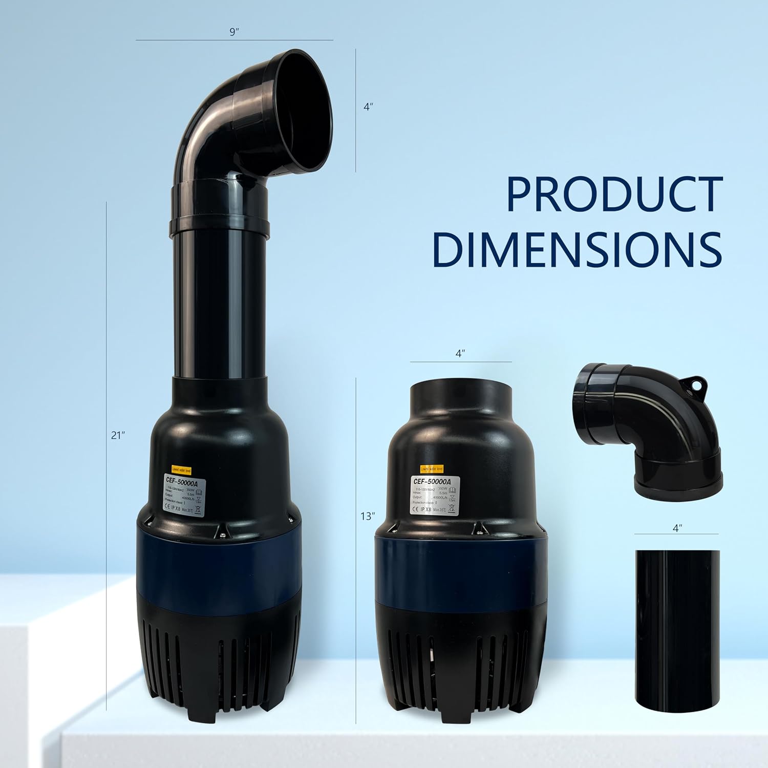 15000GPH-550W,High Flow Submersible Water Pump,Pond Pump, Aquarium Pump,fish pond circulating water pump,Best match Rotary Drum Filter