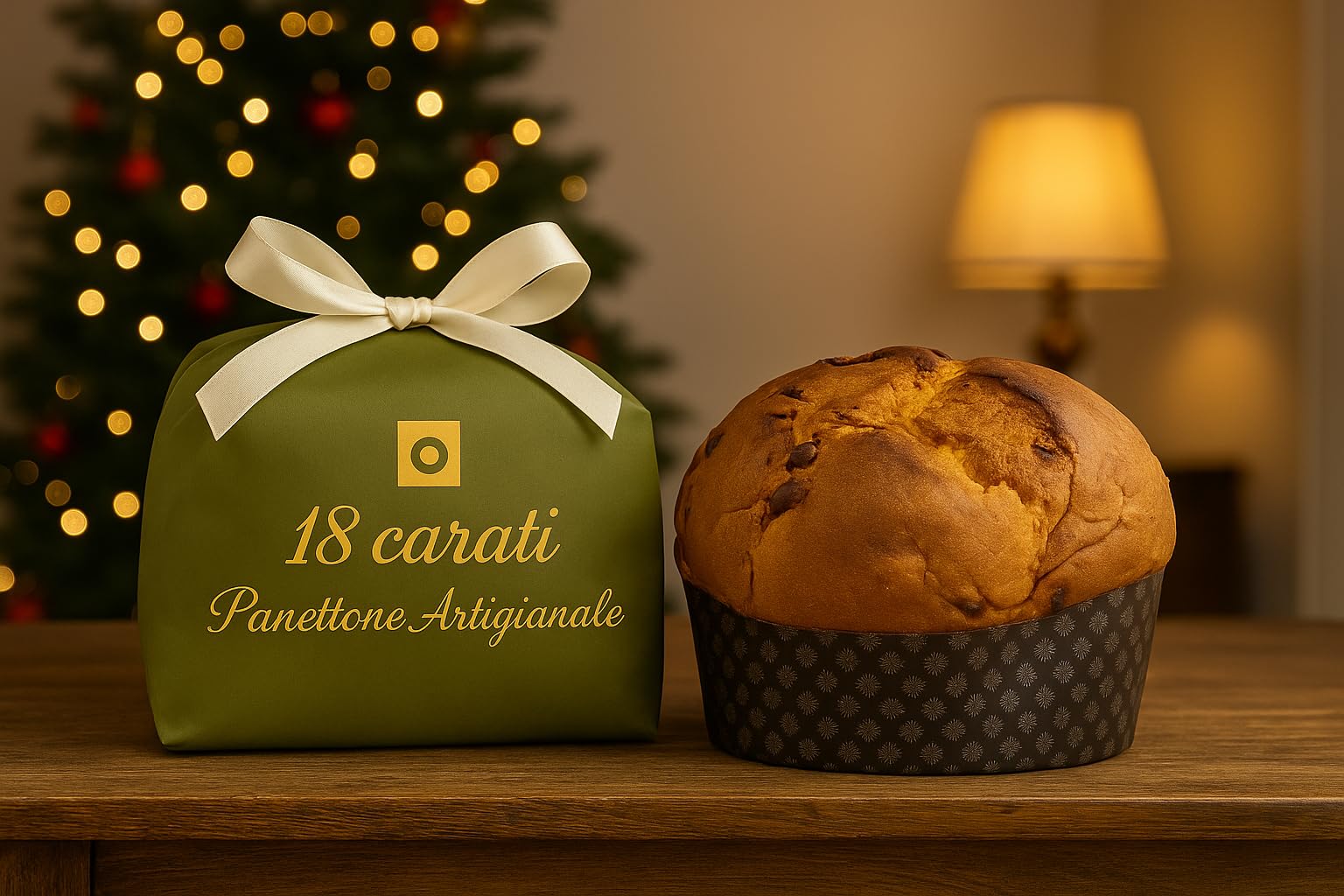 Panettone Artigianale Classico Basso Milanese | 1 kg | Ricetta Tradizionale con Lievito Madre | Uvetta e Scorza d’Arancia | Confezione Elegante | Prodotto da Forno Natalizio