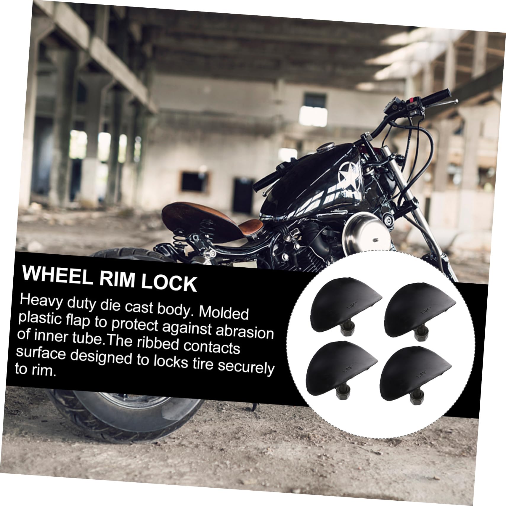 Zerodeko 4 Pcs Rim Lock Slip Clip for Off Road Motorcycles Durable Design for ATV Dirt Bike and Mountain Bike Tire Changes