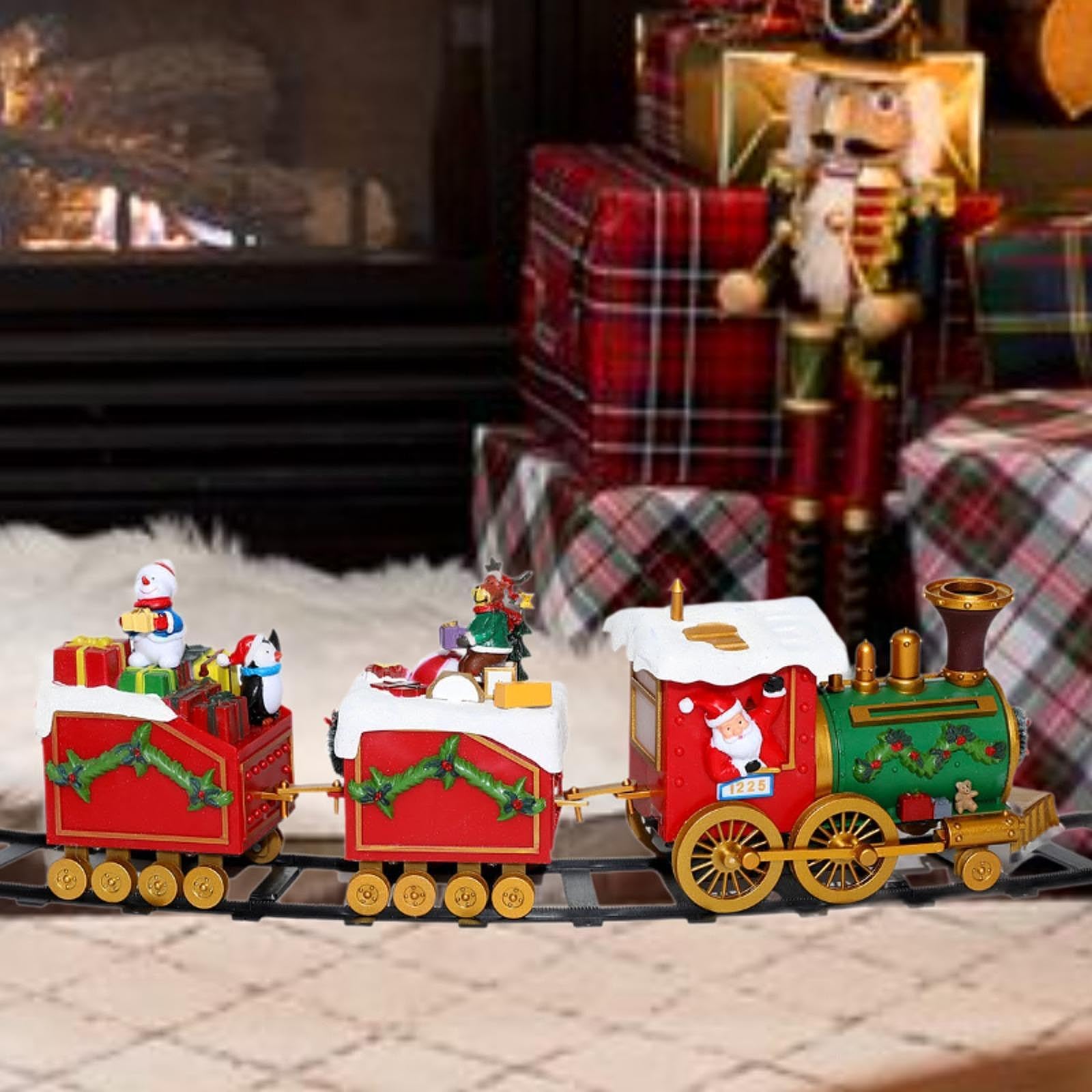 Weihnachtseisenbahn Set, Weihnachtseisenbahn Spielzeug, Weihnachtsdekoration, Elektrische Eisenbahnstrecke, Spielzeugeisenbahn für Kleinkinder