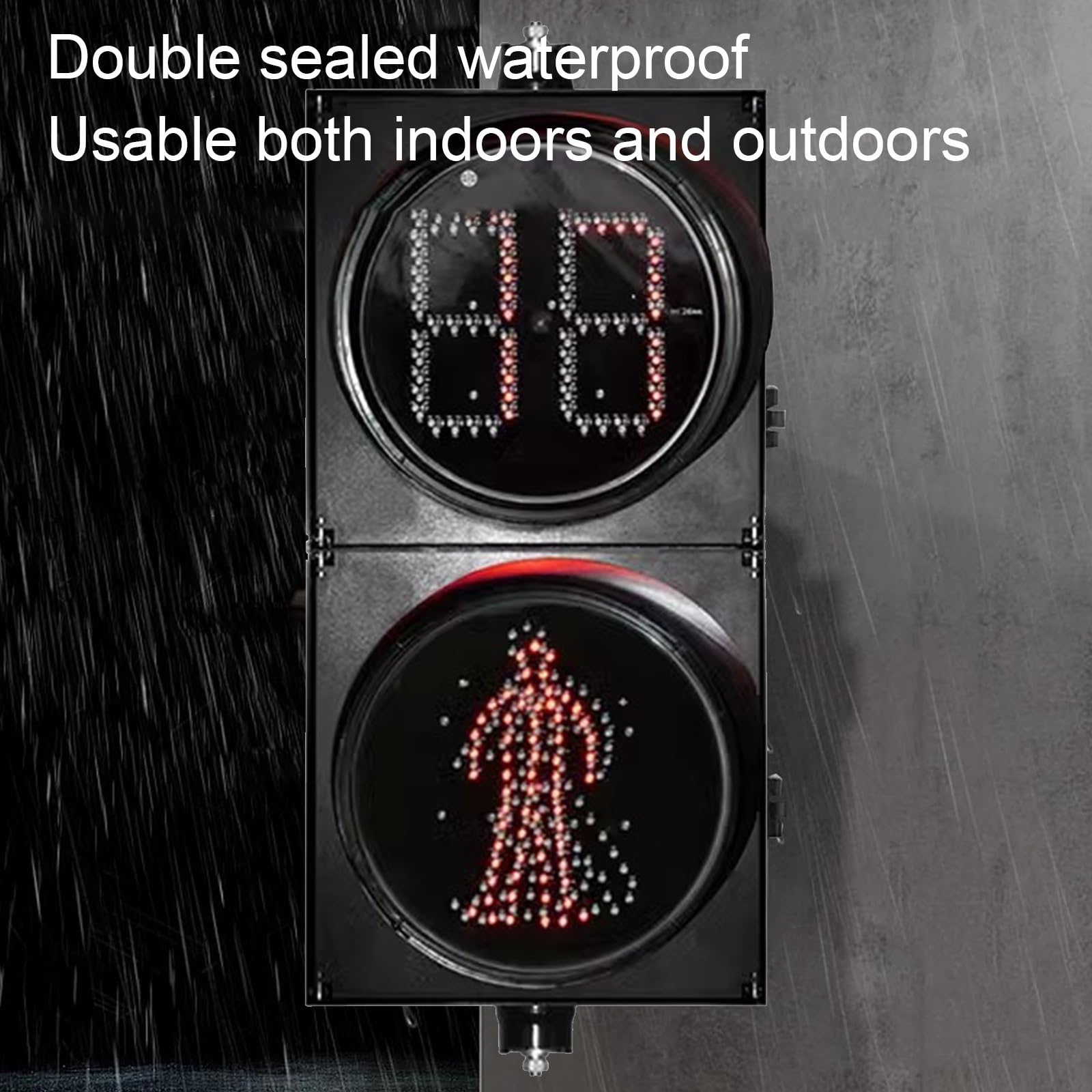 Feu De Signalisation avec Minuterie, Feu Tricolore, Feu De Signalisation Industriel, Voyant D'avertissement, Étanche IP53, Adapté aux Routes, Passages pour Piétons, Coins