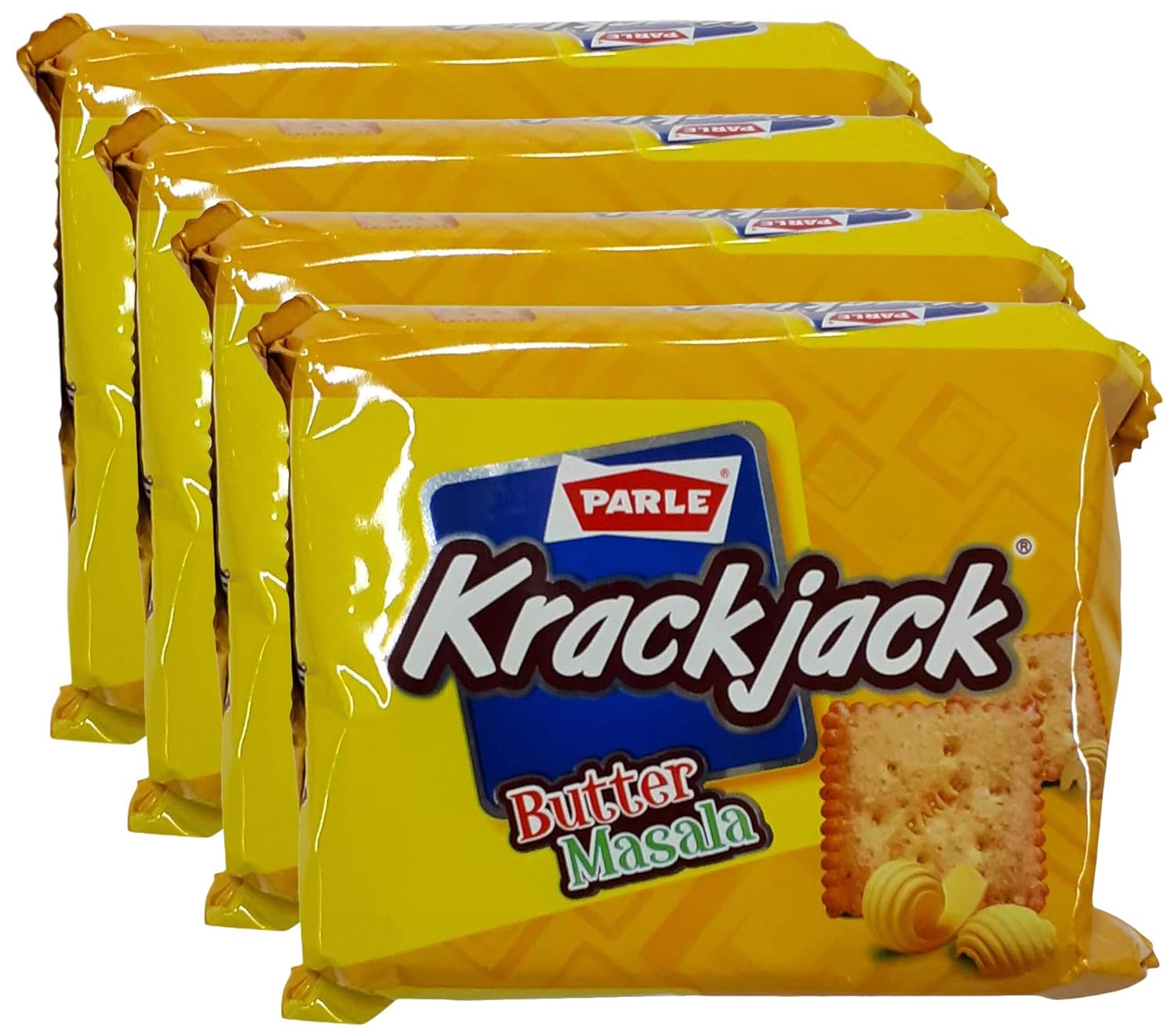 Parle Krack Jack Biscuits Butter Masala, 120g (Buy 3 Get 1, 4 Pieces