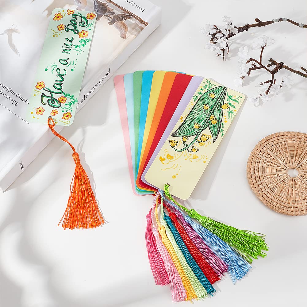 PH PandaHall 100pcs 10 Couleurs Papier Kraft Papier Cartonné