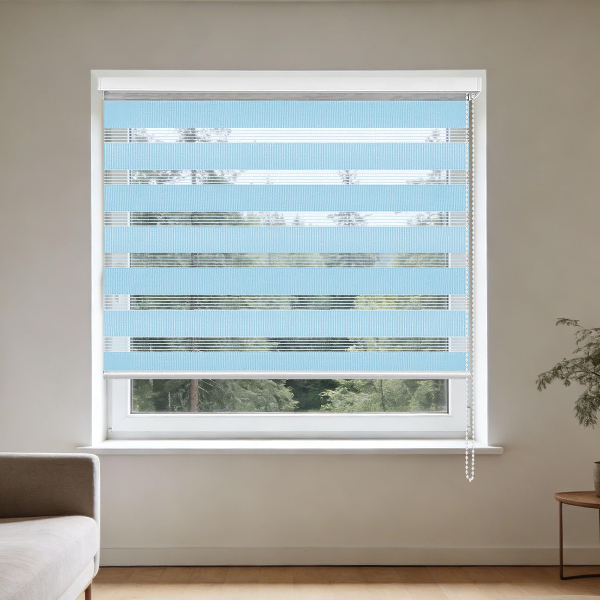 Amazon｜ロールスクリーン 68 x 95 cm 二重生地チェン式ロルスクリ