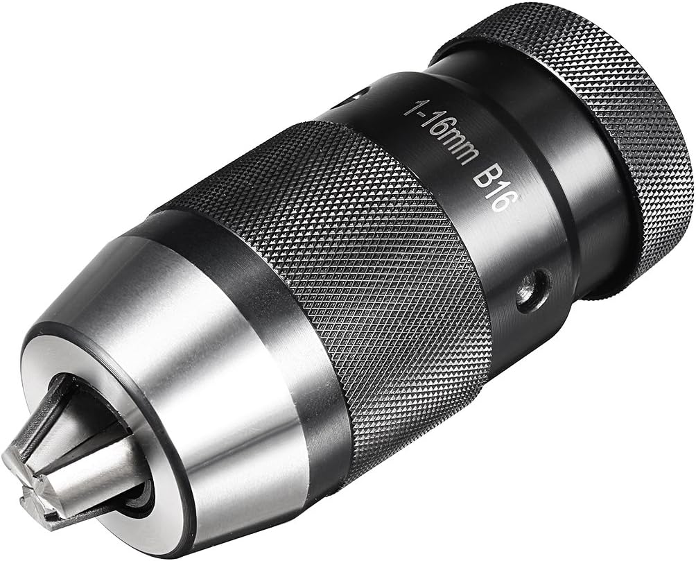 uxcell Keyless Drill Chuck B16 Taper Mount Adjustable 1/32"5/8" 3Jaw