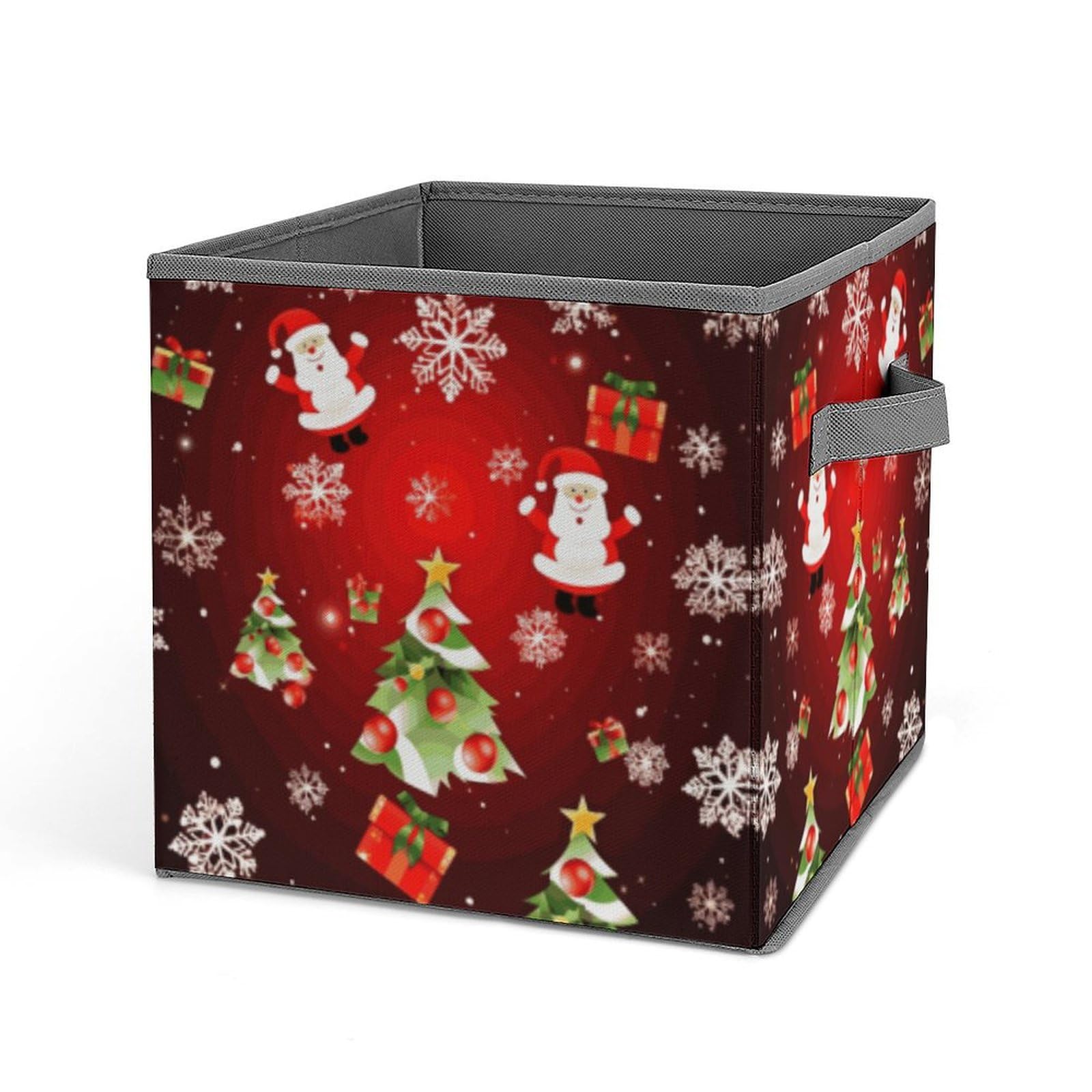 Cubes de rangement pliables de Noël avec motif imprimé pour organiser les cadeaux et jouets