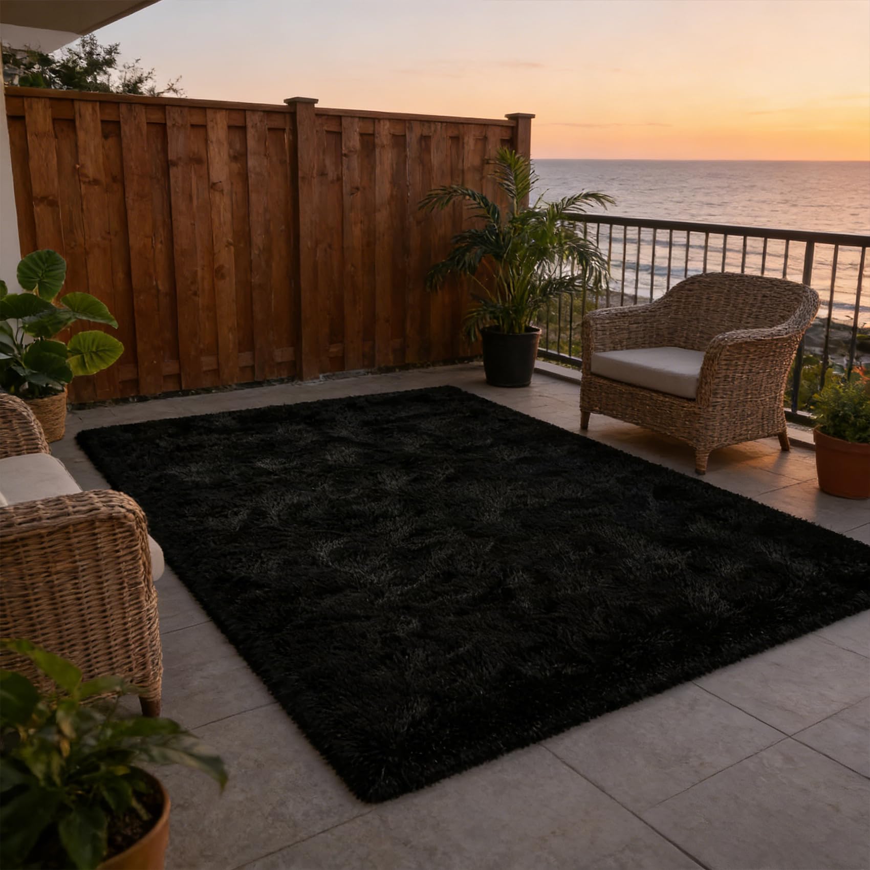 Tapis salon moderne lavable et épais avec dossier antidérapant