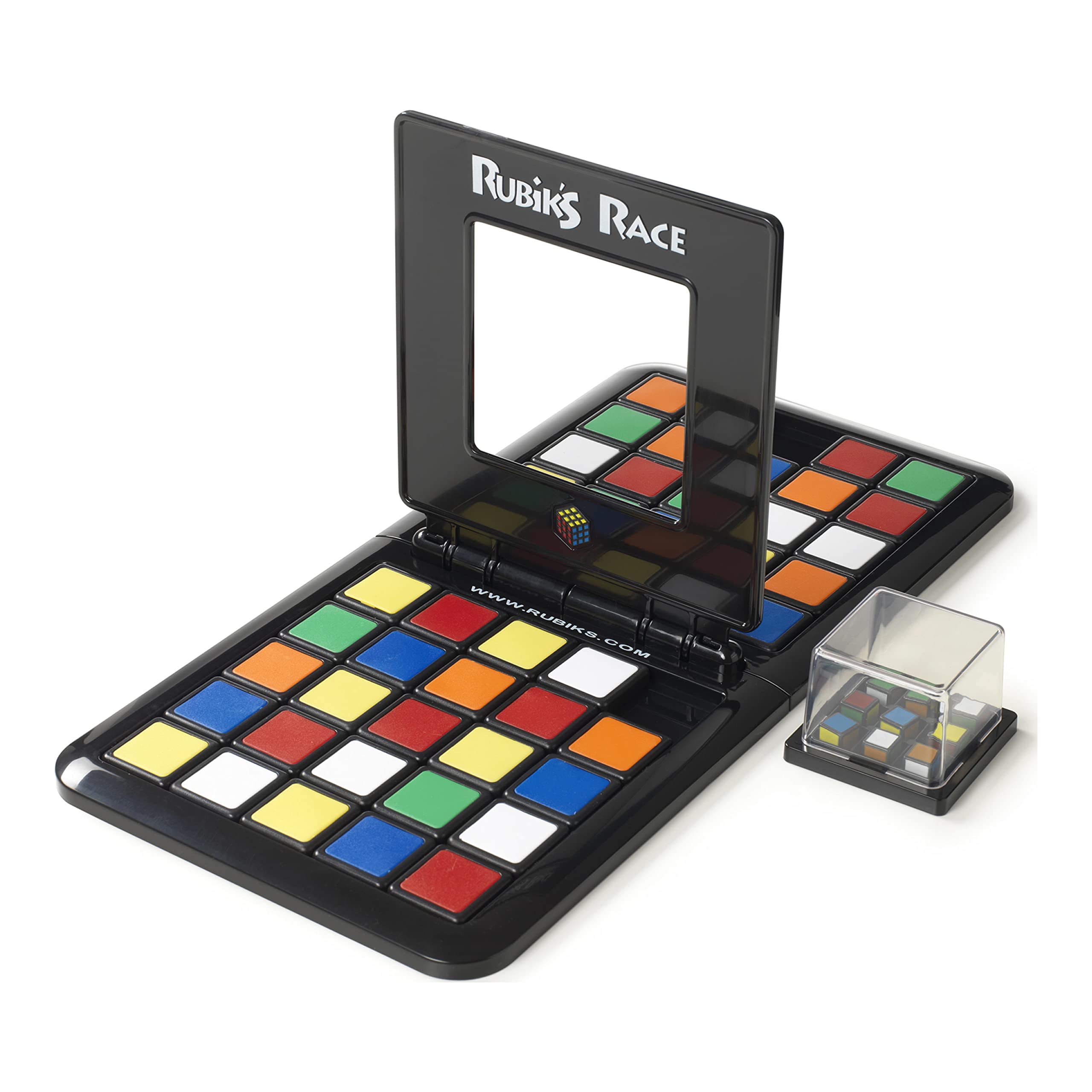 RUBIK'S RACE - Kolorowa gra logiczna Rubik's - Klasyczna gra planszowa 3 x 3 - ostateczna strategia twarzą w twarz - gra dla dwóch graczy - Gry planszowe - Zabawka dla dzieci od 7 lat