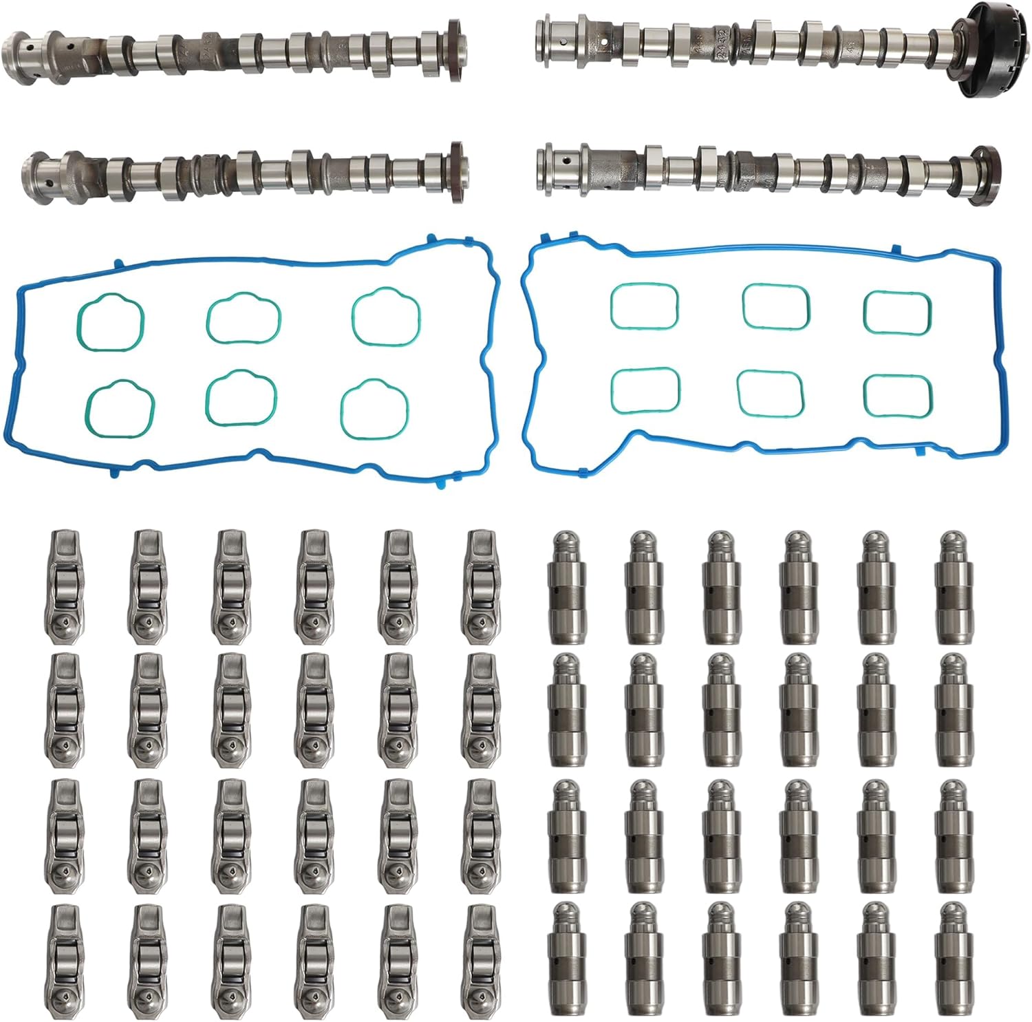 3.6 Camshaft Rocker Arms Lifters Kit Fit for Jeep Chrysler 200 300 Grand Cherokee Dodge Charger Durango Challenger Wrangler Ram 1500 Pentastar 3.6L 2011-2016 V6 5184377AG 5184379AG 5184380AG