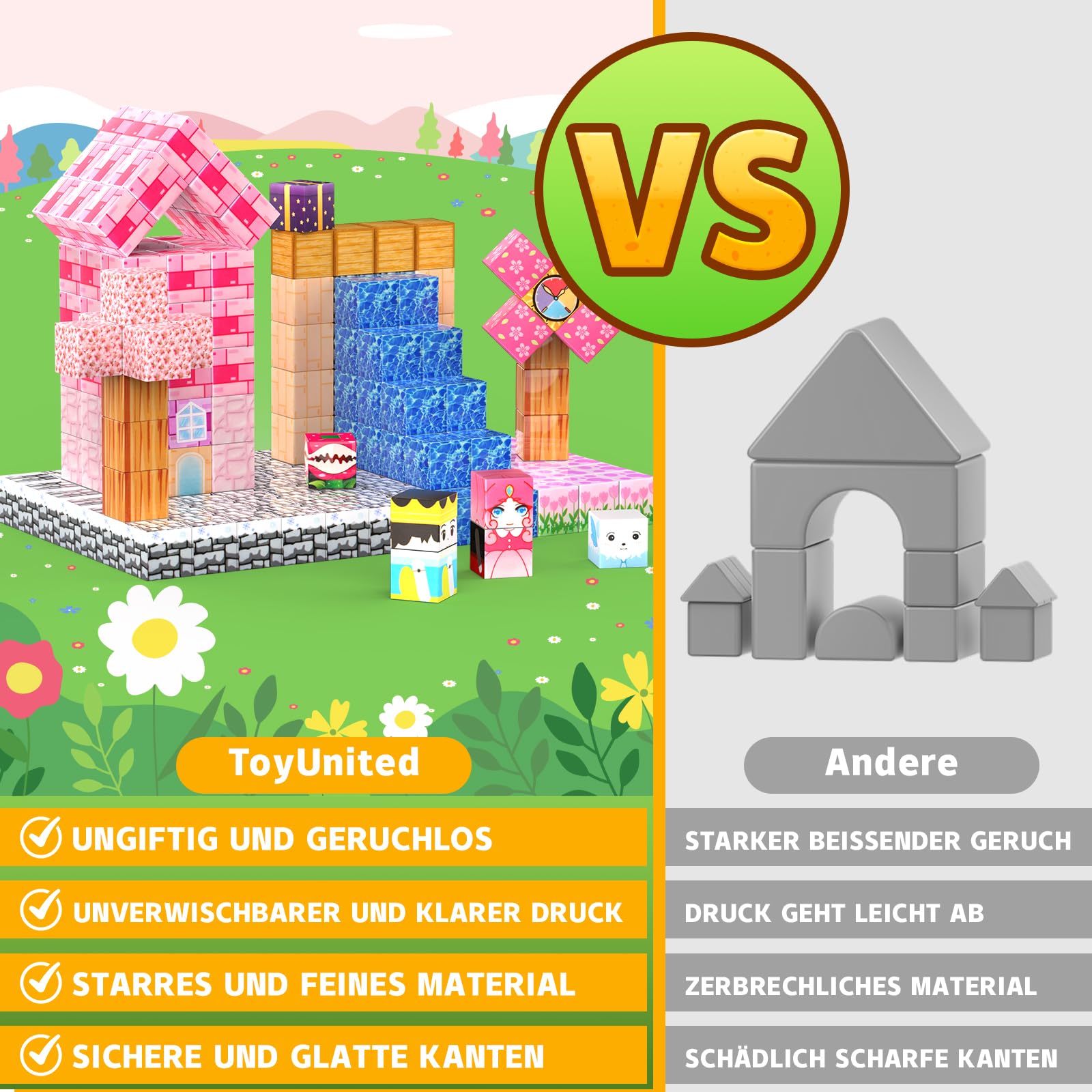 CACSPS Bloques magnéticos Kids Building Toys (serie de cerraduras)