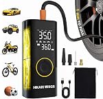 Hikari 6X Faster Portable Tire Inflator, 1 MIN to Full, 20000mAh Battery, 150PSI Cordless Air Compressor Pump with Digital Pressure Gauge, Extended Hose, LED Light for Car Bike Motorcycle Balls