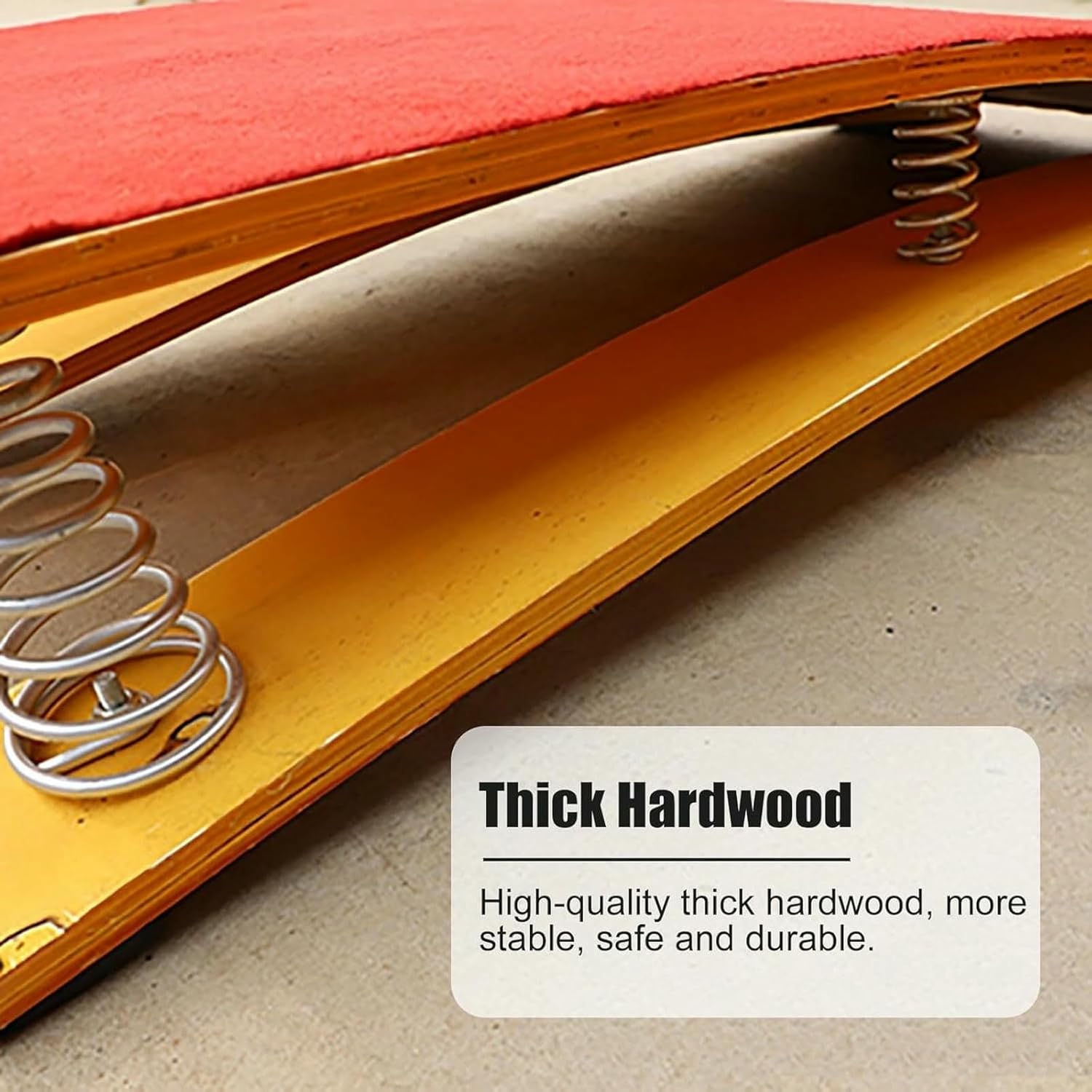 Gymnastics Vault Springboard, Jump Pad for Adults Teen, Hardwood Curved Springboard for School Home