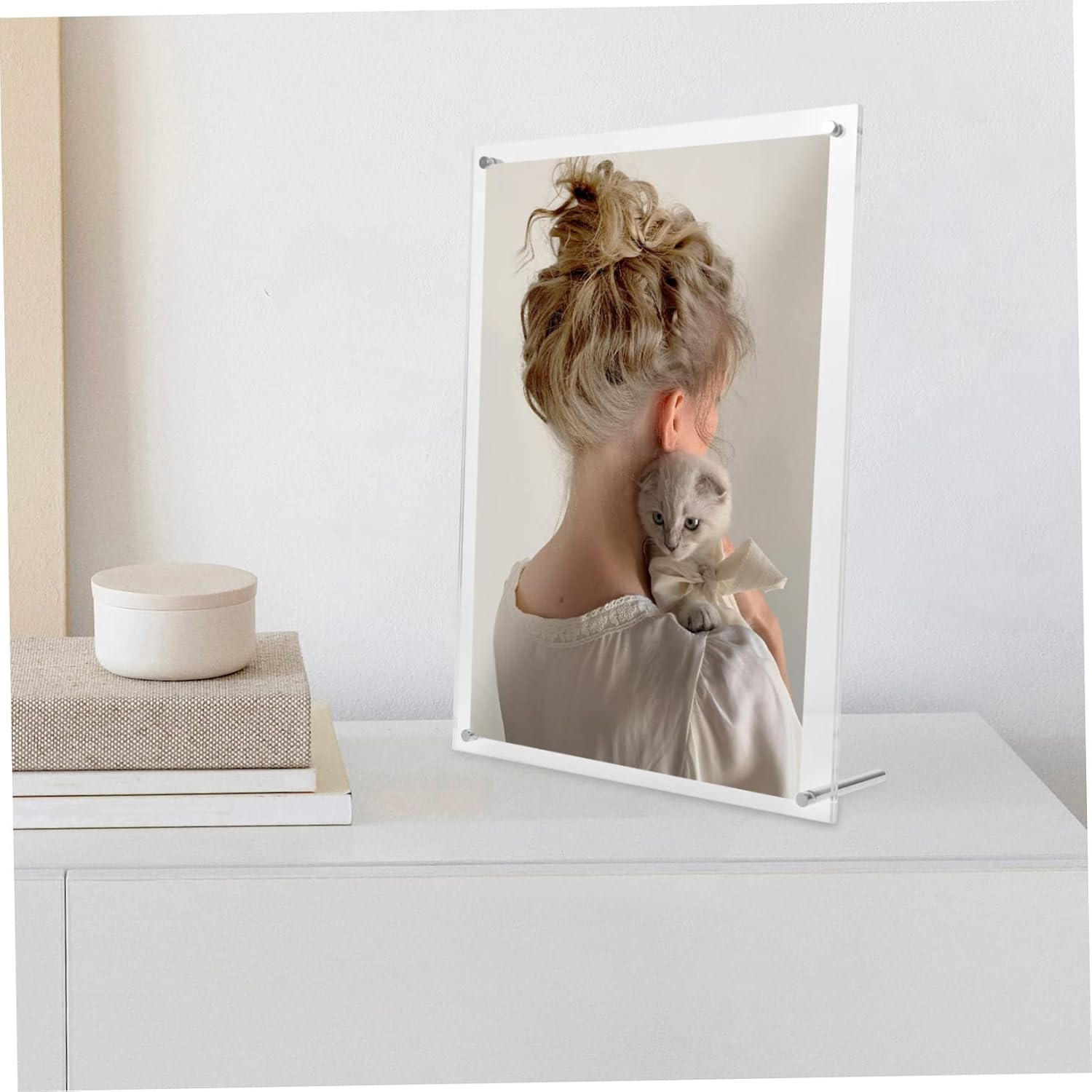 Acrylic Certificate Frame Transparent Desktop Photo Holder for Displays Stylish Stand for Certificates Posters and Pictures for Home Office Use