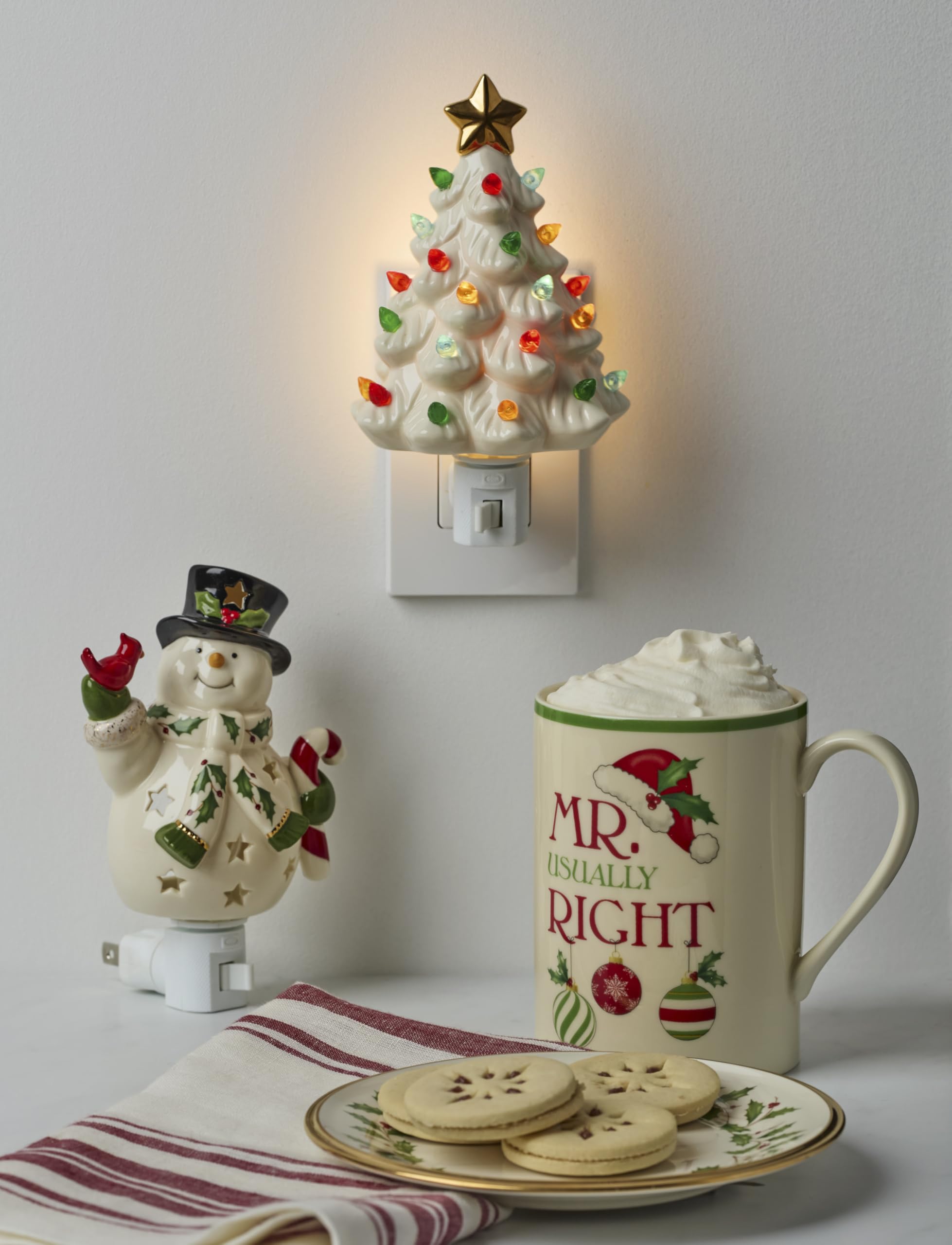 Lenox 897959 Treasured Traditions Tree Night Light, Christmas