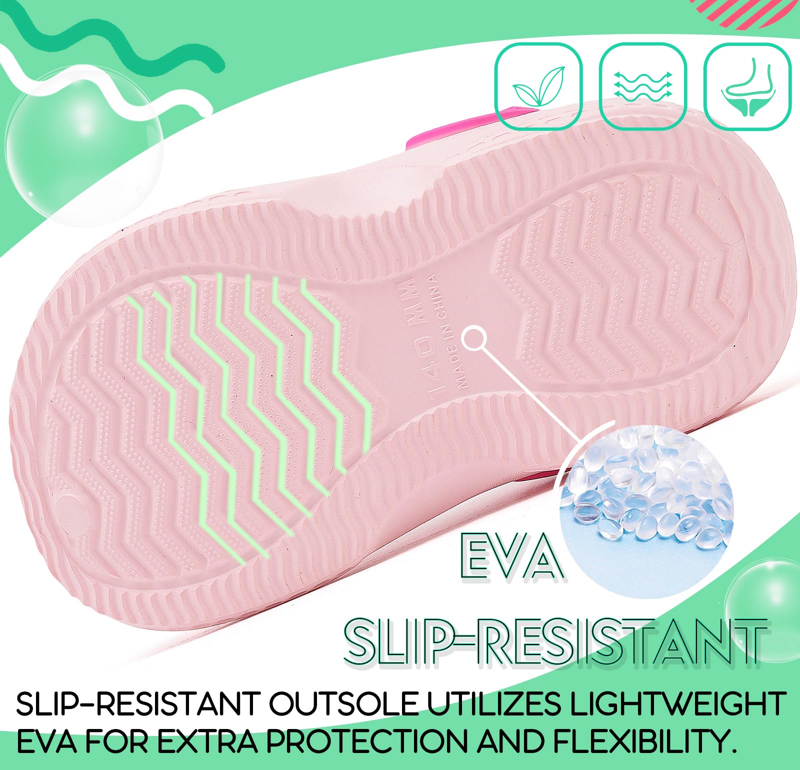 Vunavueya Zoccoli e Sabot Unisex-Bambini e Ragazzi Ciabatte Piscina Antiscivolo per Ragazze 21-31 EU