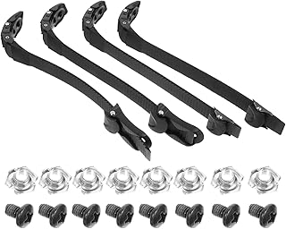 BESPORTBLE 4pcs Replacement Inline Skate Strap Skating Shoes Strap Buckles Screws Accessory for Men Women Kids