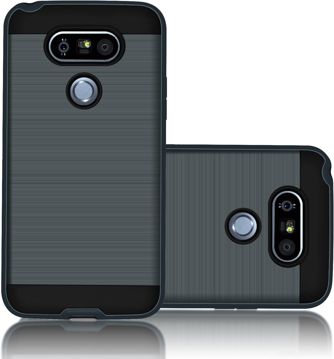 LG G5 Case, Carkoci Brushed Metal Texture, Shock Absorbent, Slim Fit, Drop Protection Rugged Cover for LG G5 Mobile Phone