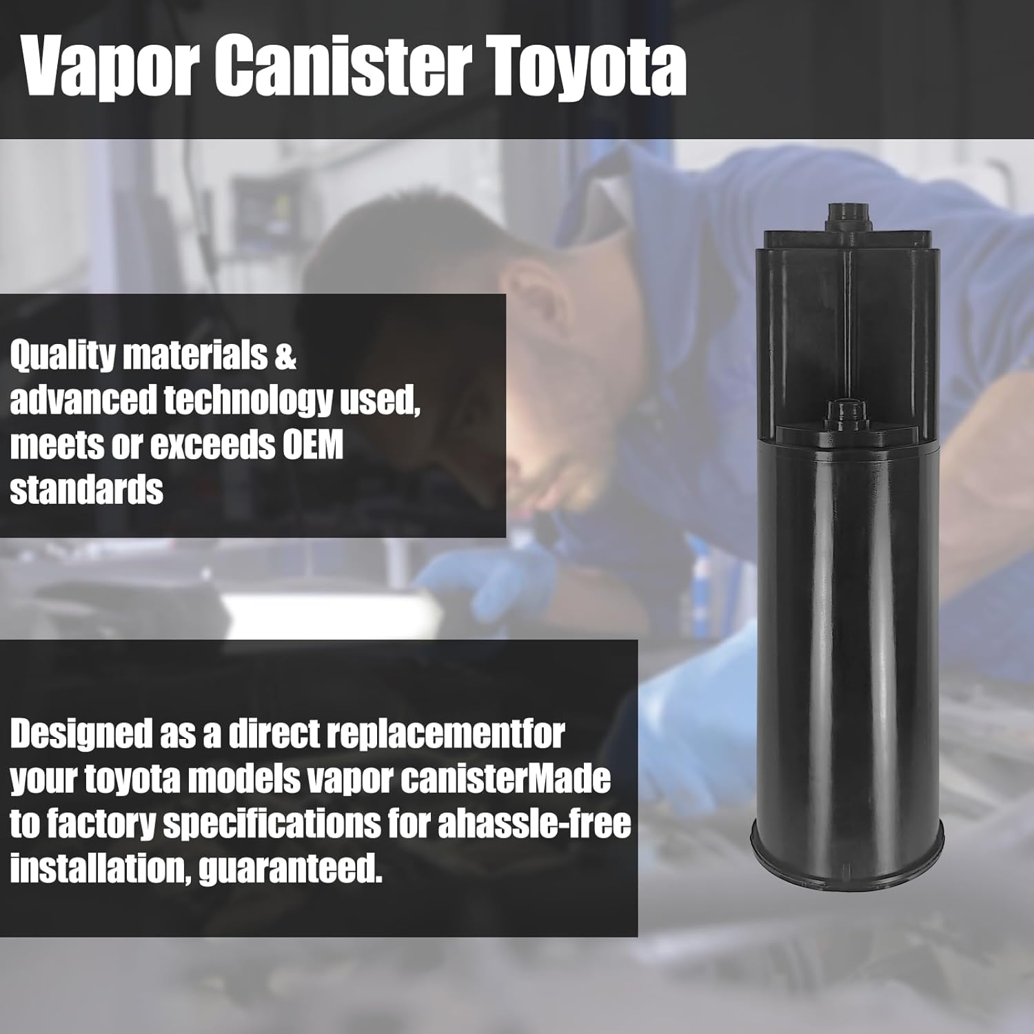 Charcoal Vapor Canister (Replaces 911-305, 4B1119, CP1223, CP3071, VC214, F75Z9D653AC) - Compatible with Emissions Control Part for 2005 Ford Excursion 5.4L V8/6.8L V10