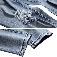 Vista 76 de LONGBIDA - Jardinera de mezclilla para hombre, ajuste entallado, moderno, con bolsillos