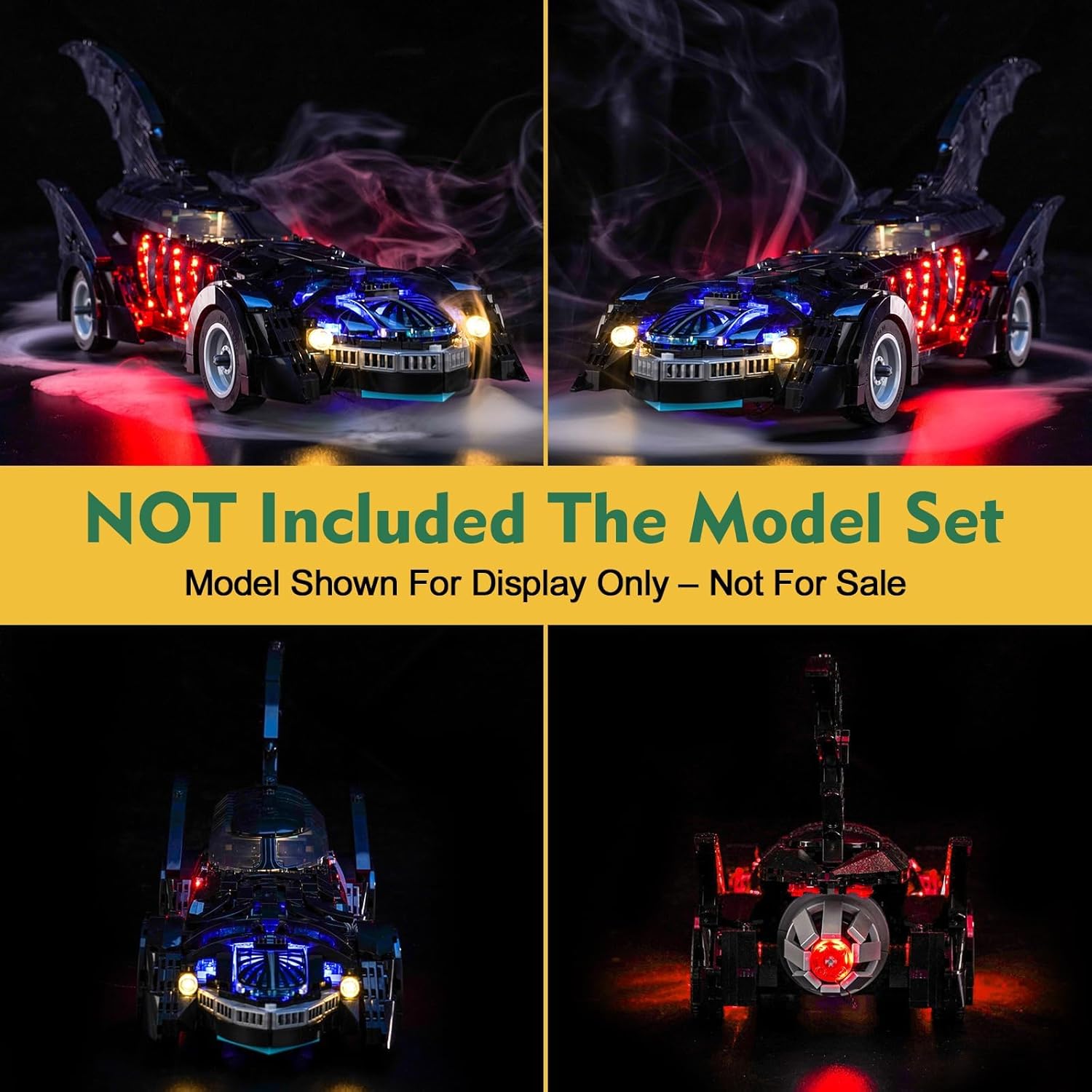 Light kit Compatible with Lego 76304 Batman Forever Batmobile - No Model Only Light, LED Lighting Accessories Compatible with Lego Bat Eternity Batmobile (RC Version)