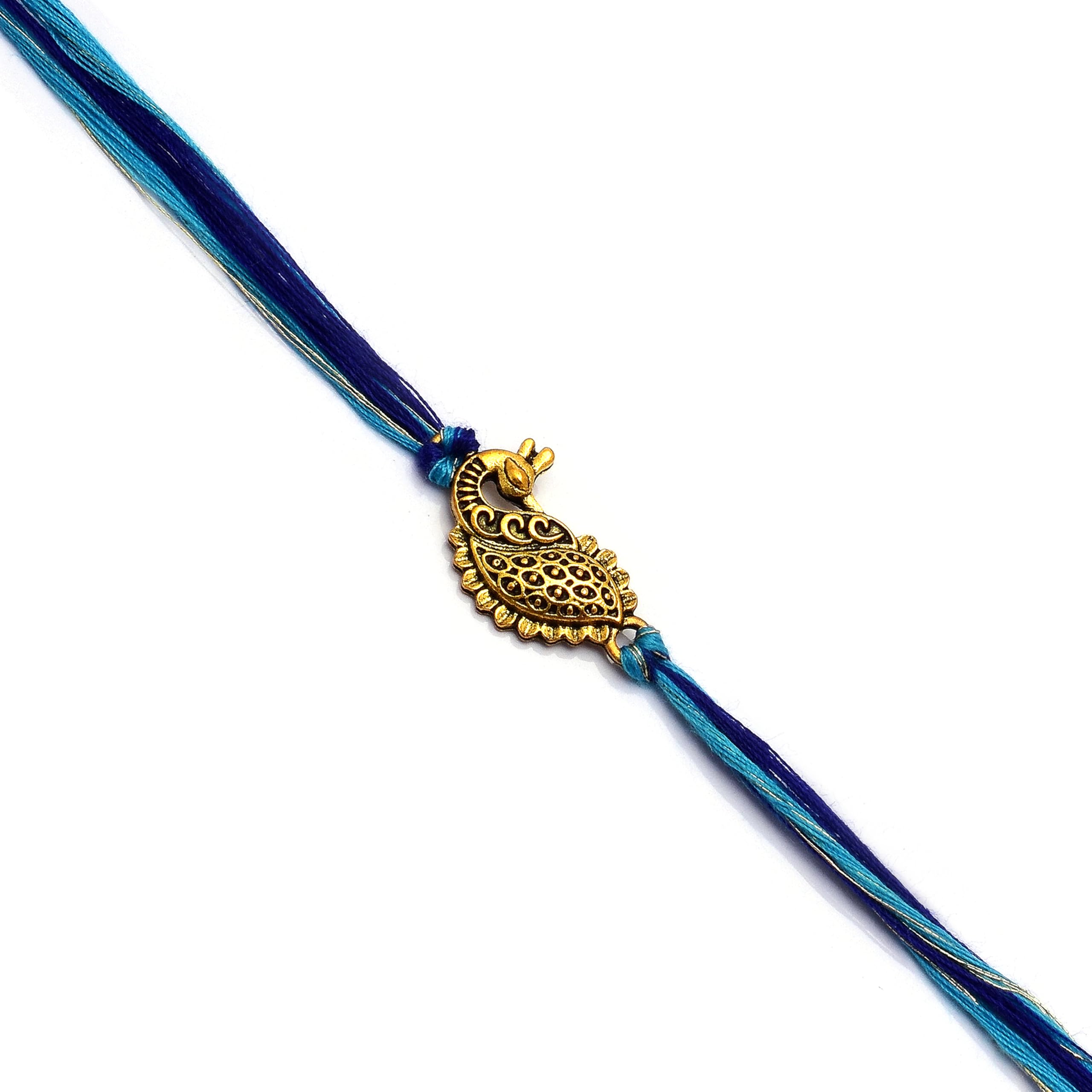 CARATWALA Mens Handmade Designer Peacock Rakhi with Designing Thread and Roli Chawal and Beautiful Brother Rakhi. (B0D7THF9TF) Amazon Price History, Amazon Price Tracker
