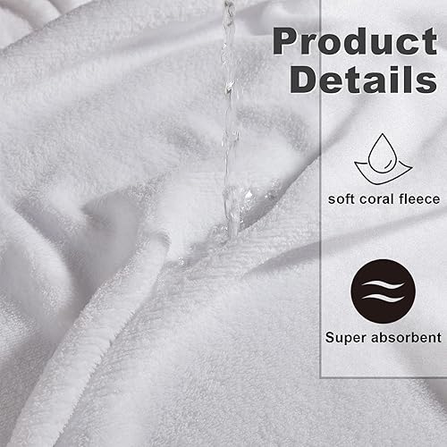 Miniatura 3 de Tudomro 2 toallas envolventes para el cuerpo para hombre, toallas de sauna ajustables, con bolsillo, para después de la ducha, toallas de baño de