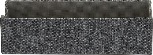 Miniatura 8 de Household Essentials Cajas organizadoras estrechas y profundas de grafito para almacenamiento  Juego de 2 piezas