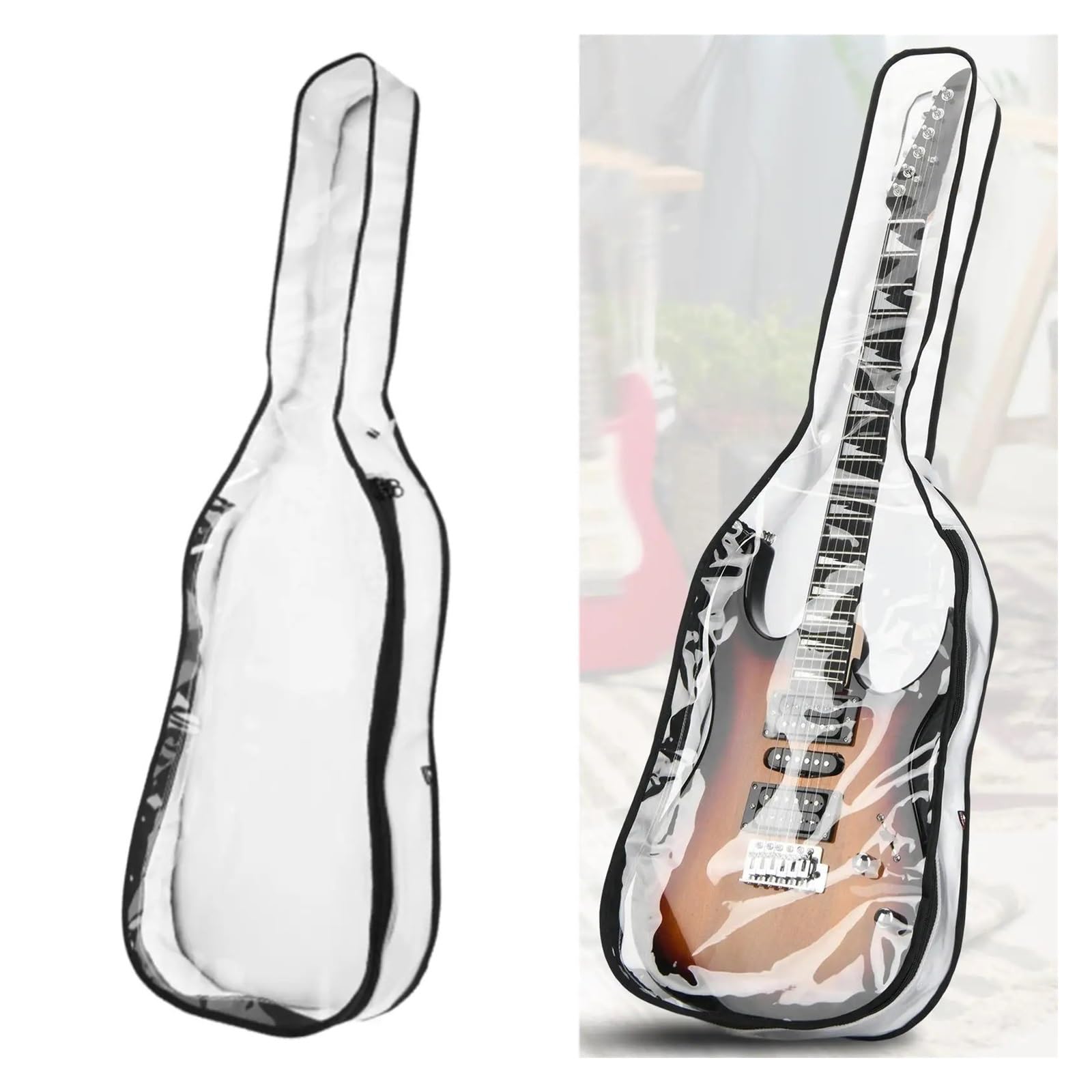 Custodia Chitarra Custodia protettiva antipolvere for chitarra acustica da 39 pollici, trasparente, for classica