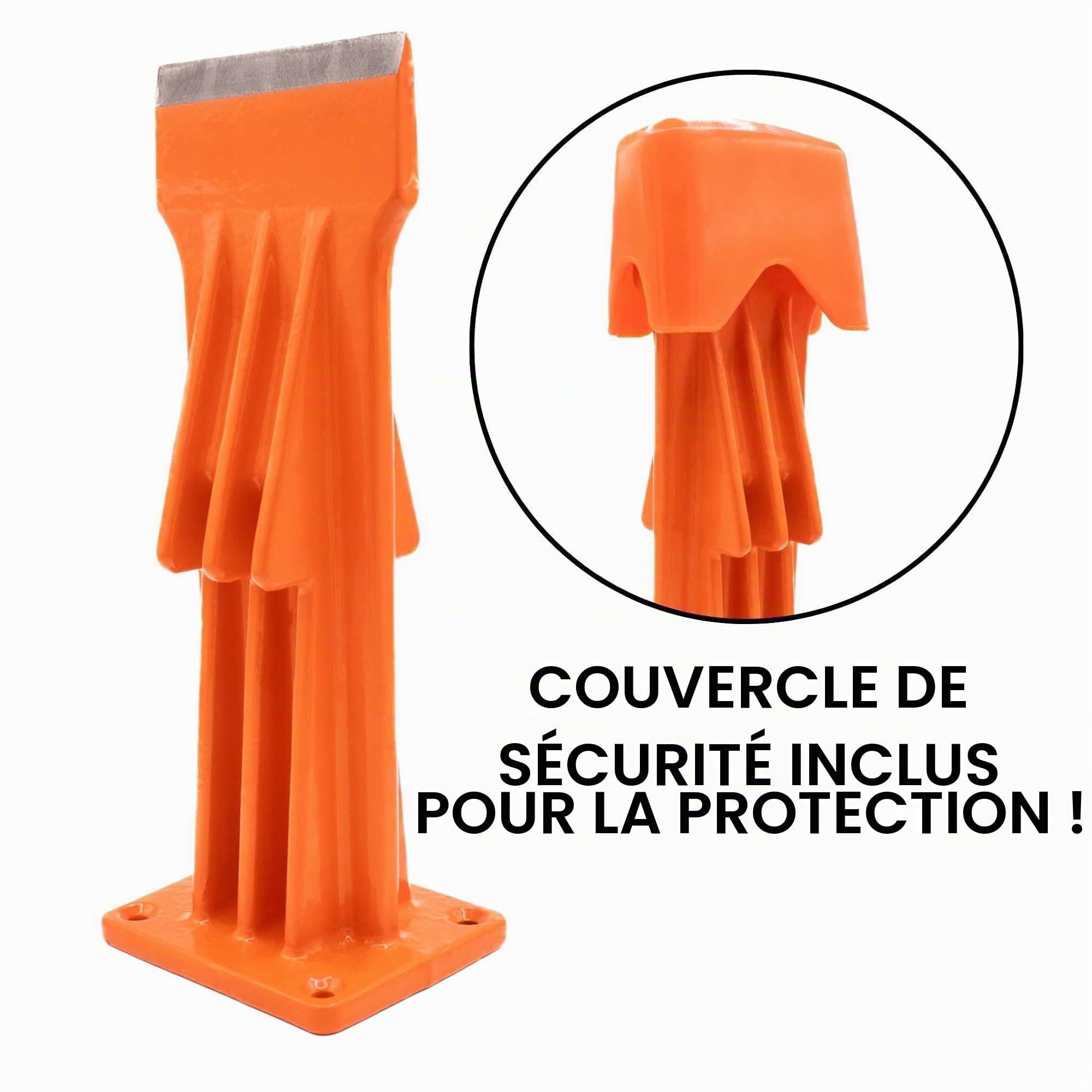FM9LS Fendeur manuel de bûches de 22,9 cm monté sur la base – Fendeur de bois de chauffage et de petit bois – Léger, portable et sûr pour fendre le bois efficace et précis – Aucune alimentation