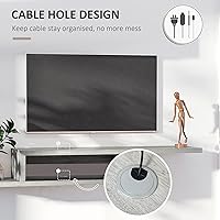 Vista 4 de HOMCOM Consola multimedia montada en la pared, estante de componentes de soporte flotante, unidad de centro de entretenimiento, gris