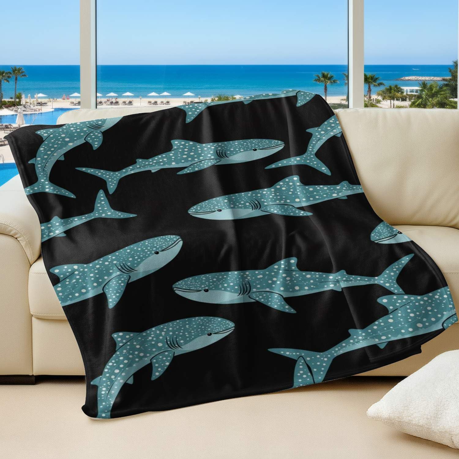 Couverture en flanelle durable motif nautique vintage haut de gamme