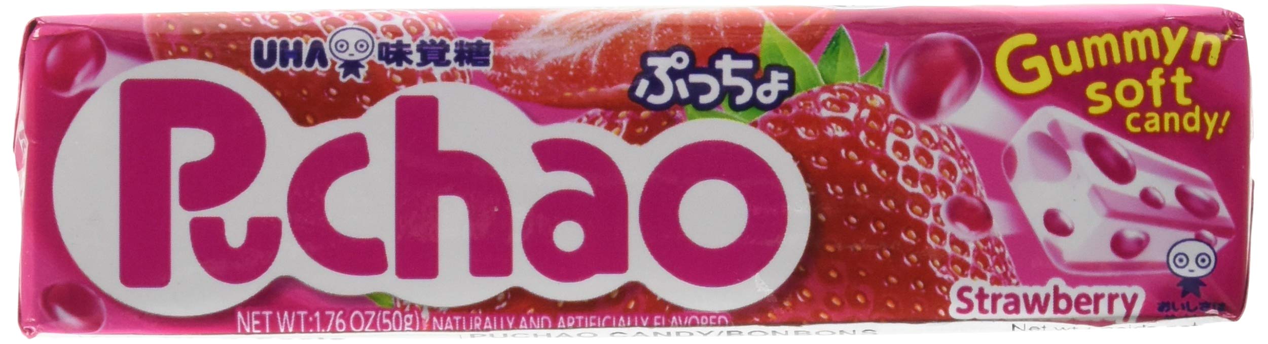 UHA Mikakuto Puchao Candy, Strawberry, 1.76 Ounce