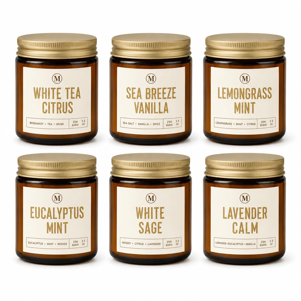 Candles for Home Scented, 6 Pack 3.5 Oz Soy Wax Candles Gifts Sets with Sage Breeze & Lavender for Birthday Gifts Women Thank You Graduation - Image 8
