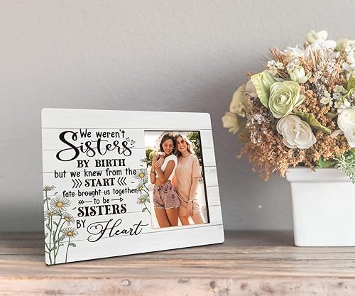 Miniatura 6 de Marco de mejor amiga, regalo de hermana del alma, letrero de placa de madera enmarcada, marco de fotos de madera, regalo ideal para cumpleaños de