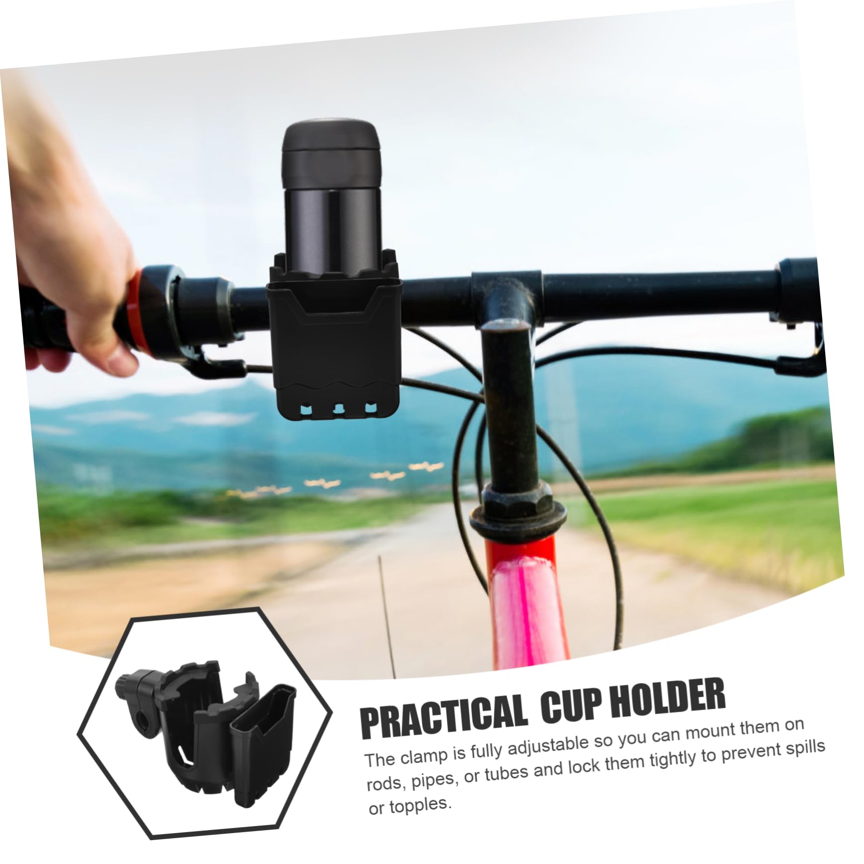 Portabicchieri Per Passeggino Supporto Per Tazza Facile Installazione Resistente All'usura Compatibile Bicchieri E Bottiglie