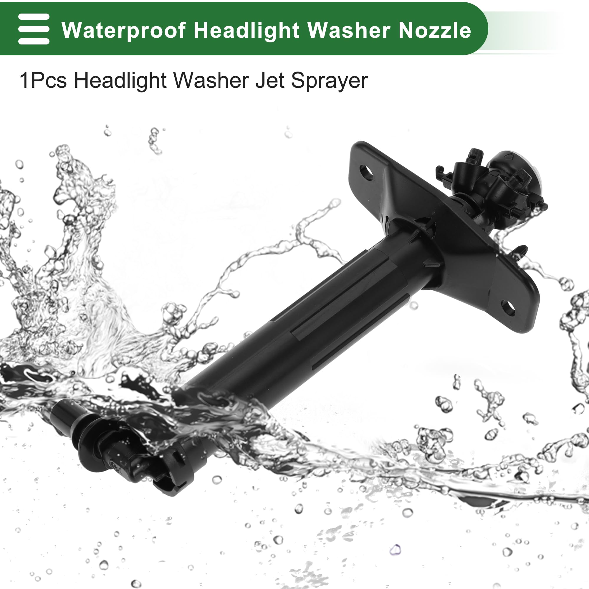 Motoforti Getto Spruzzatore Ugello Lavafari Faro per A6 2013-2018 Plastica Nero